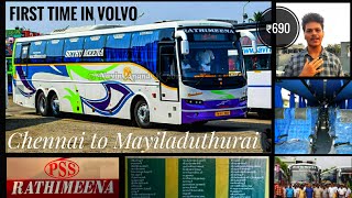 Rathimeena travels | Volvo B9R Multi-axle Ac semi-sleeper | Chennai to Mayiladuthurai | Bus Vlog