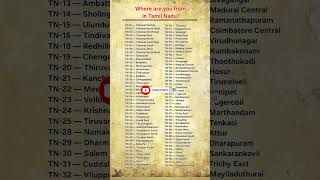 Tamil Nadu RTO Code List 2026 🚗 All TN Vehicle Registration Codes &amp; Cities