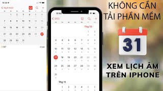 Cách xem, thêm lịch âm trên iPhone, Ipad, không cần tải ứng dụng, cực dễ làm screenshot 1