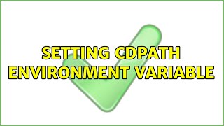 Setting CDPATH environment variable