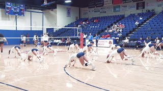 WOMEN&#39;S COLLEGE VOLLEYBALL | VUU PANTHERS vs QUEENS ROYALS PERFORMANCE WARM UP HIGHLIGHTS