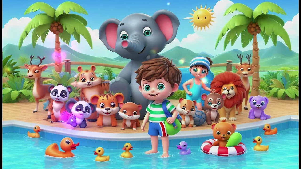 "Swim Safe Song | Fun Water Safety Tips for Kids" Cartoon Kids Nursery Song | Children Rhymes