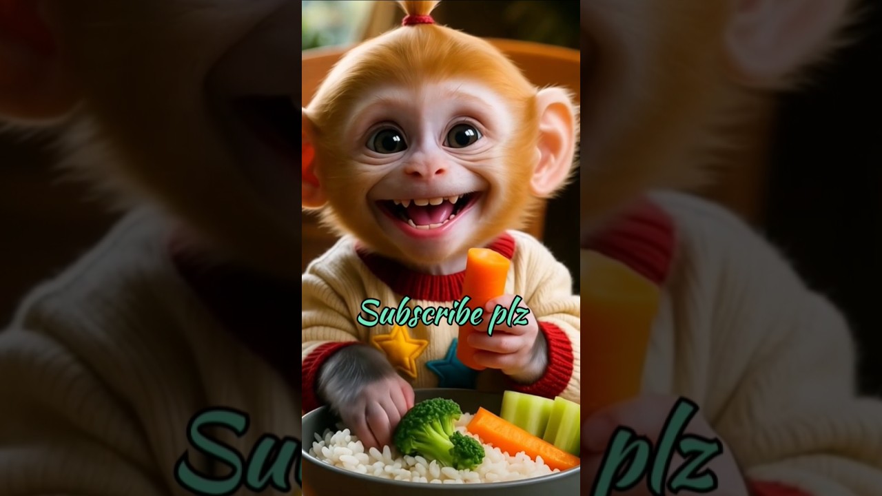 1. 🐒 Baby Monkey’s Cutest Smile Ever! ✨🥕