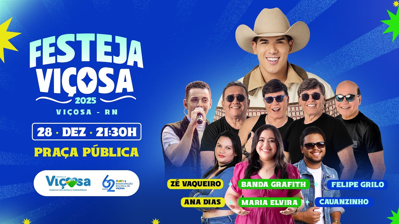 Festeja Viçosa | Com Zé Vaqueiro, Banda Grafith, Felipe Grilo e Artistas da Terra