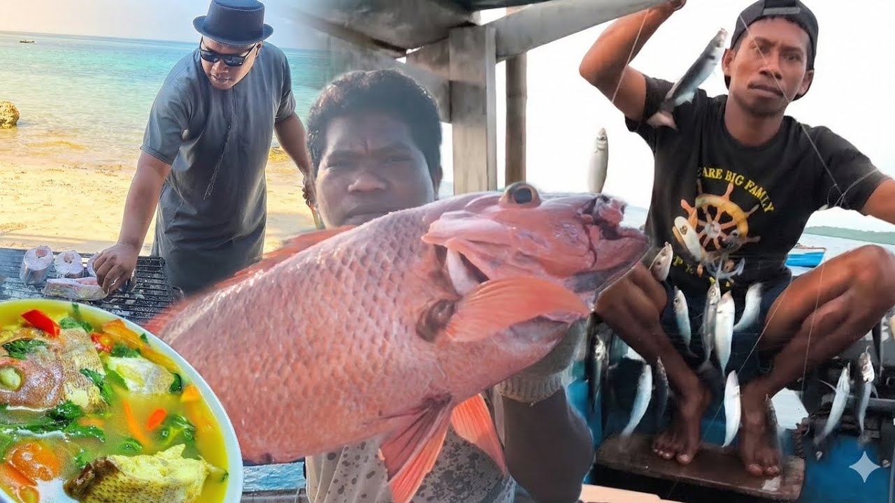Kakap Monster Yg didapat, Menjadi menu Terlezat setelah semalaman Mancing | Catch & Cook