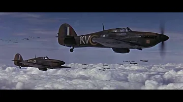 RAF 11 group destroy German bombers over London in the Battle of Britain