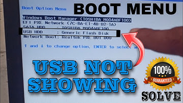 Fix Bootable Pen Drive Not Detecting or Not Showing in Boot Menu in Windows 10/8/7