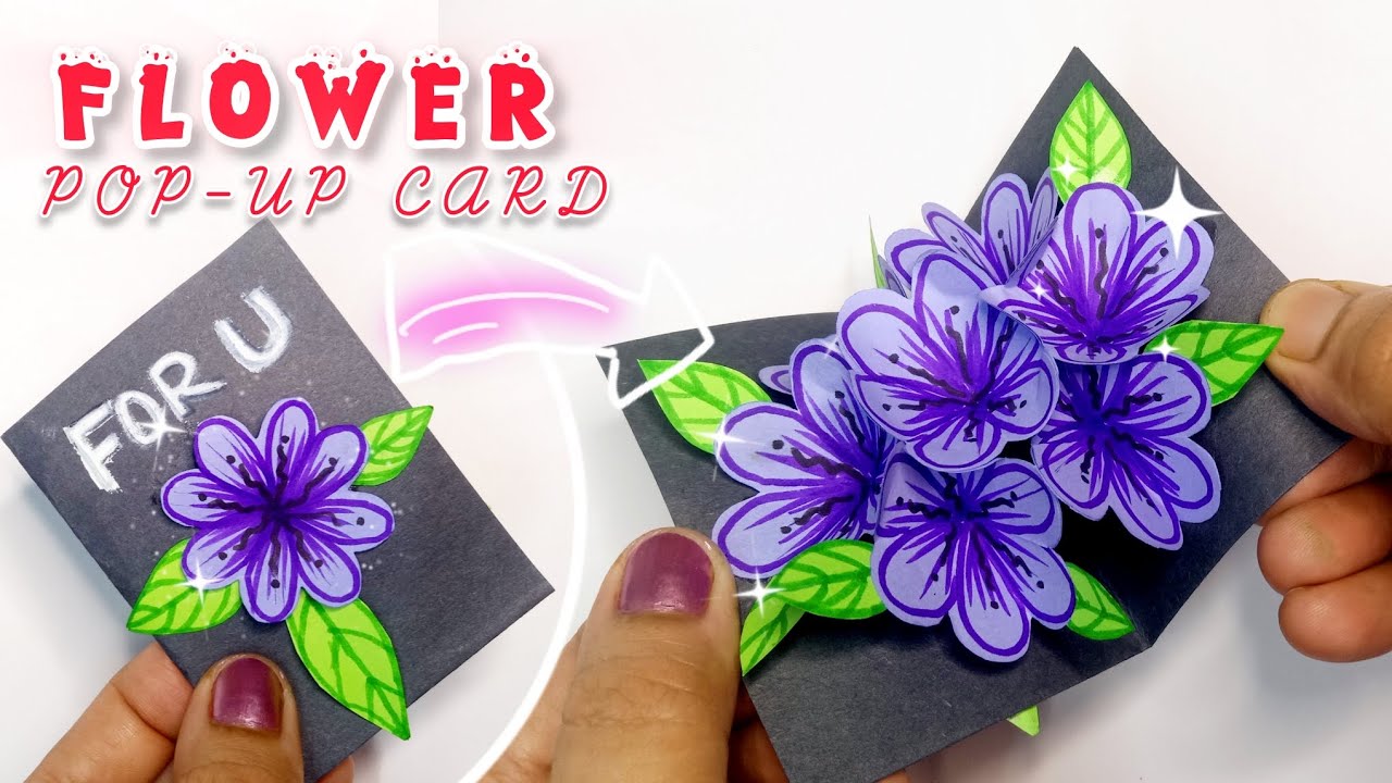 DIY flower pop-up card making ✨ How to make pop-up card 