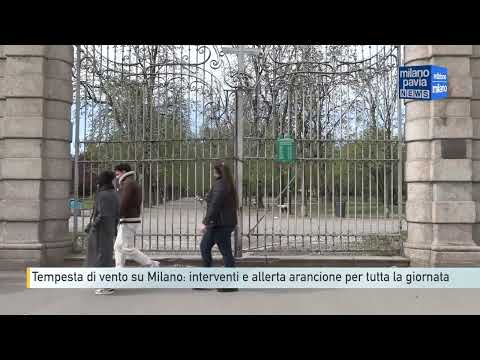 Video Tempesta di vento su Milano: interventi e allerta arancione