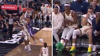 Steph And Jimmy Laughing At Buddy Getting Dunked On In Garbage Time