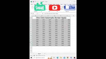 One Click Automatically Border Apply in Excel #excelshortcuts