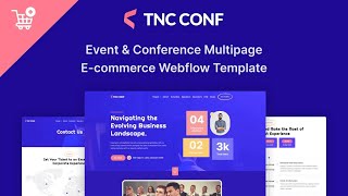How To Use TNC Conf Ecommerce Webflow Template | Event, Conference, Dark Variant Template
