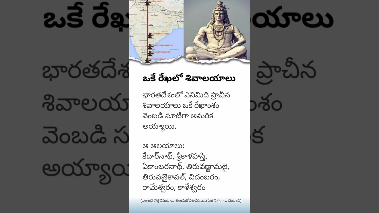 8 Shiva Temples in One Straight Line | సూటి గీతలో ఎనిమిది శివాలయాలు | ఆశ్చర్యకరమైన శివాలయ రేఖ