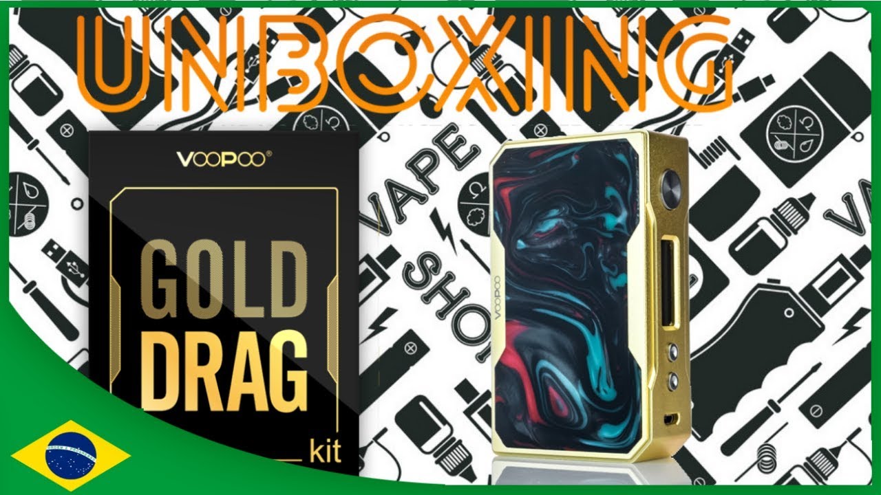 Voopoo Drag Gold - unboxing (PT-BR)  🔞