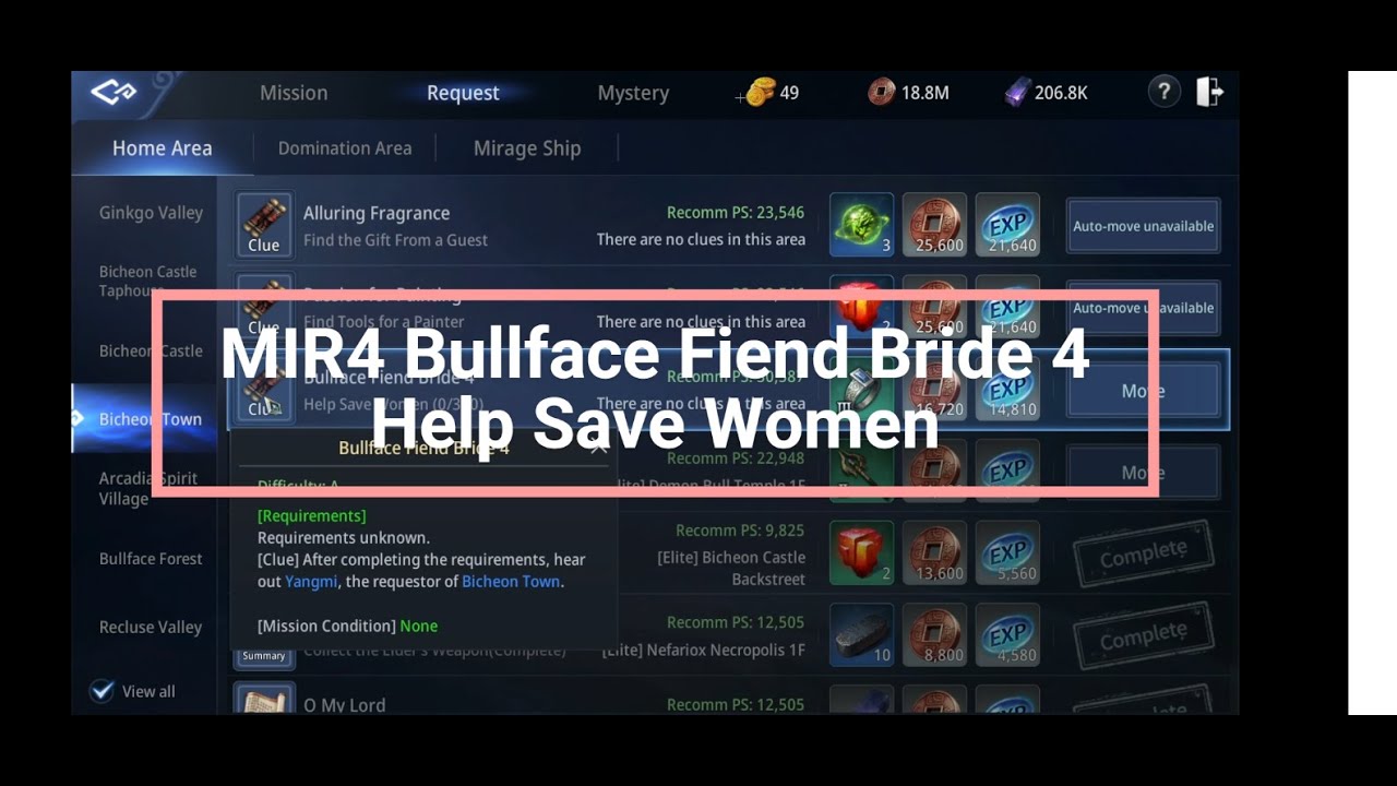 MIR4 Bullface Fiend Bride 4 Help Save Women