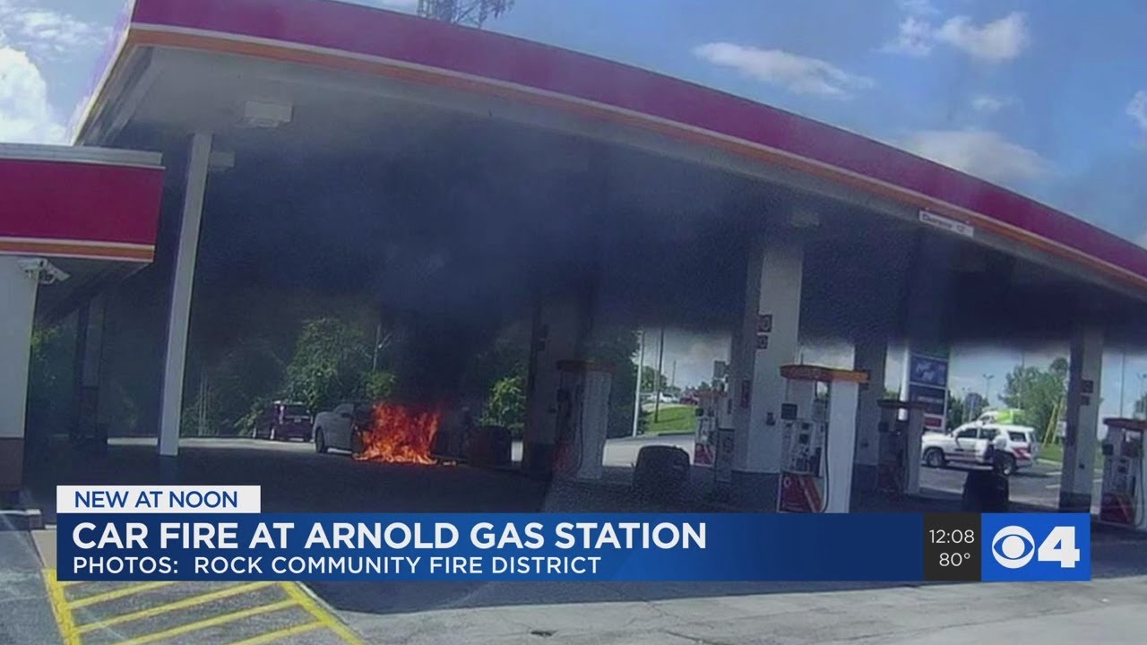 Firefighters extinguish car fire at Arnold gas station YouTube