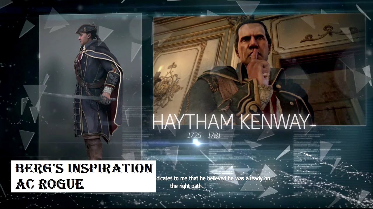 Berg's Inspiration: Al Mualim, Baptiste, Duncun Walpole, Haytham Kenway,, Daniel Cross