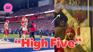 Jason Kelce & Taylor Swift’s ‘HIGH-FIVE’ CELEBRATION after Chiefs scores vs Bills