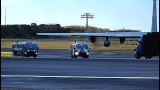 Emergency Landing U.s. C-130H Arrives At Lajes With An Engine Out
