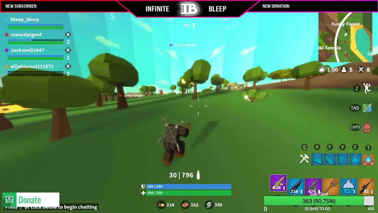 Island Royale Stream! | Road to 400 subs! | 8000+ Kills 350+ Wins!