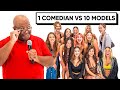 10 models try not to laugh vs comedians