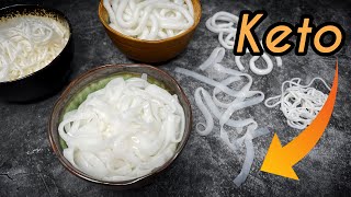 🍜Make keto udon & flat riceless noodles ~ 2 updated recipes | Use these methods for keto fettuccine