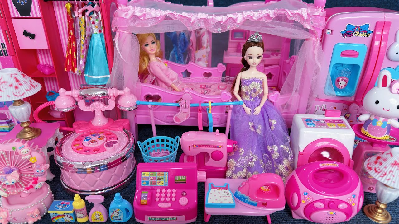 12 Minutes Satisfying Unboxing Super Barbie Princess Furniture Play Set，Barbie Doll Toys Review｜ASMR