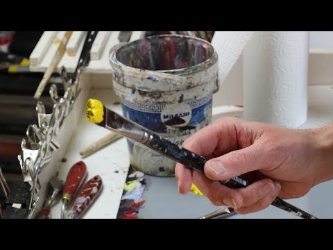 Acrylverf en schoonmaken - YouTube