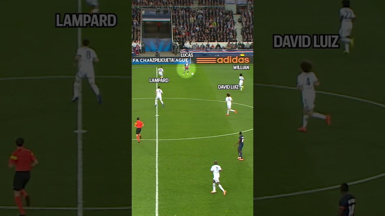 Lucas Moura vs 5 Chelsea players. 🤯 #psg #lucasmoura #championsleague #ucl