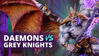 Chaos Daemons vs Grey Knights  - A 10th Edition Warhammer 40k Battle Report