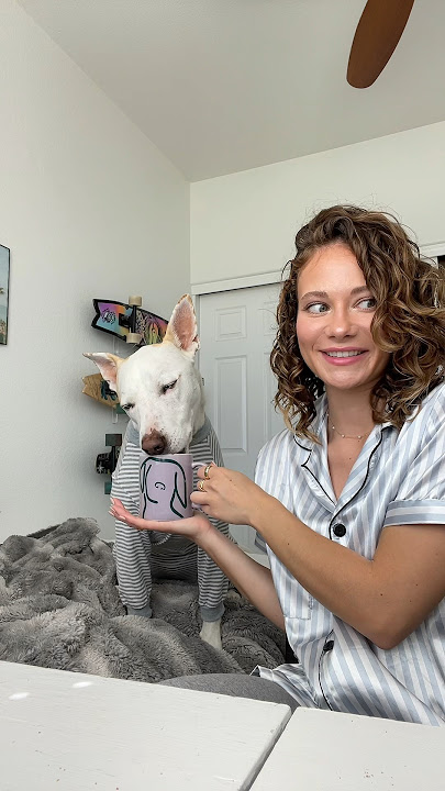 Yuki tries coffee for the first time!😳 #dog #dogshorts #dogmom #dogowner #pets #coffee #funny #pup