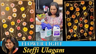 DIY Flower Light in Tamil | How to make Resin Flower Night Light in Tamil | Resin Art in Tamil