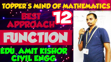 RANGE OF FUNCTION FOR XII /  JEE | LECTURE-12 | MATHS WITH EDU. AMIT KISHOR CIVIL ENGG.
