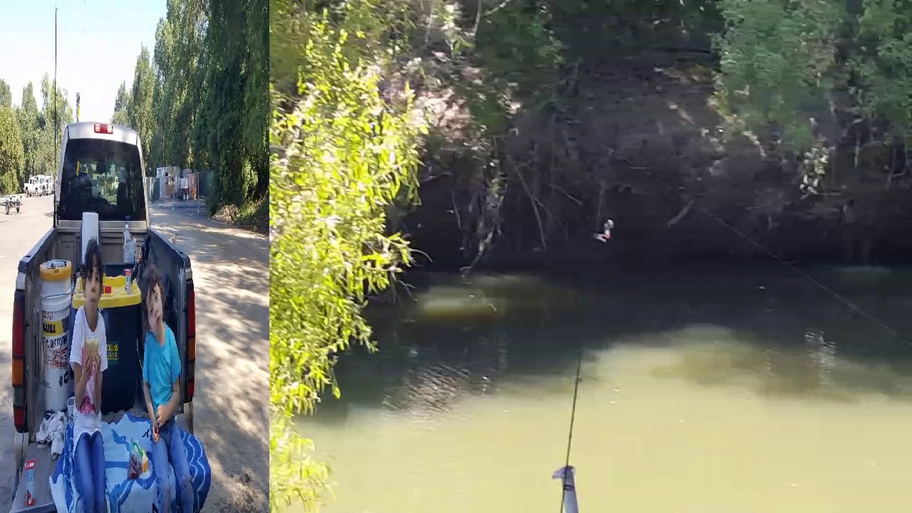 Knights Landing Harbor fishing with the nieces Gabriella and Adriana