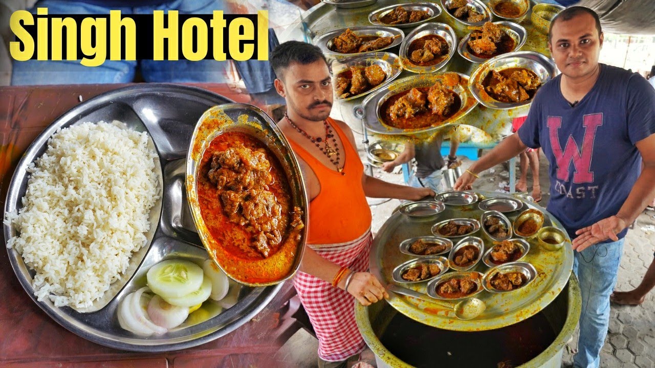 Patna Famous Singh Hotel Mutton Chawal Rs.130 | Patna Street Food | Bihari style mutton curry