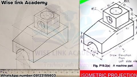 ISOMETRIC PROJECTION TECHNICAL DRAWING ENGINEERING DRAWING. #wiselinkacademy #isometricdrawing .