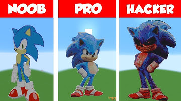 Minecraft NOOB VS PRO VS HACKER Pixel art✨Sonic the Hedgehog 3 in Minecraft