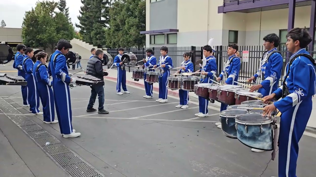 Irvington High School Varsity Drumline Practice - Foothill 2025