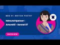 Spenser's Amoretti : Sonnet 67| MEG 01 | Block 2 | British Poetry | IGNOU