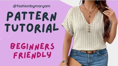 CASUAL SHIRT TUTORIAL/ BEGINNERSFRIENDLY PATTERN/ SIZE:S/M/L/XL/XXL #pattern #sewing #tutorial