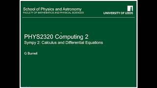 Computing 2: Sympy 2