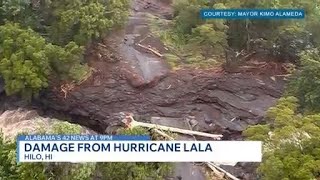 Damage from Hurricane Lala