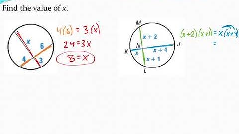Finding segment lengths of intersecting chords