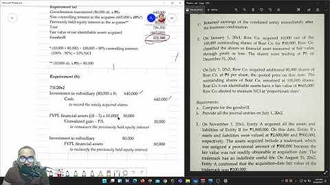 BAPE7 Business Combination Part 2 - (Additional Material) Quizignment 2 Solution Video