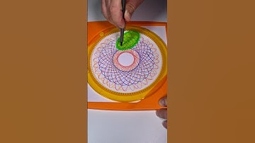 #shorts - Quickly draw impressive spirographs with a hand stencil! #loopart #spirograph