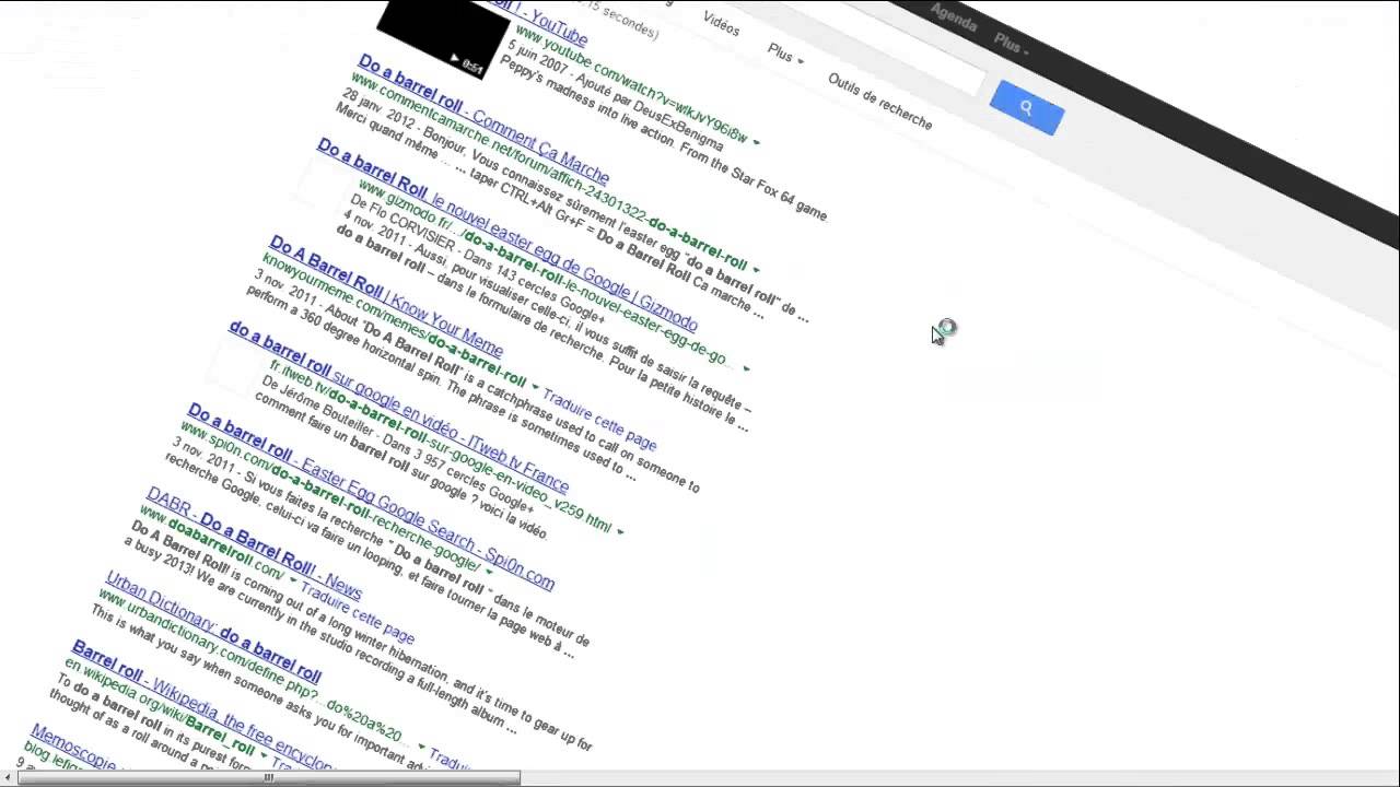 EASTER EGG GOOGLE Barrel Roll YouTube