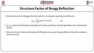 Atomic Scattering Factor, Structure Factor, Electron Density Equation