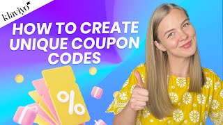 How to add dynamic (unique) Shopify coupon codes in Klaviyo | Klaviyo tutorial