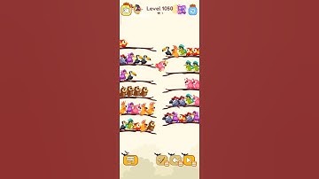 Bird sort calar game leval 1050 #games #leveldesign #gaming #colorgame #colorconcept #colorgame