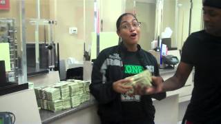 Floyd Money Team Mayweather at The Bank Making A Deposit